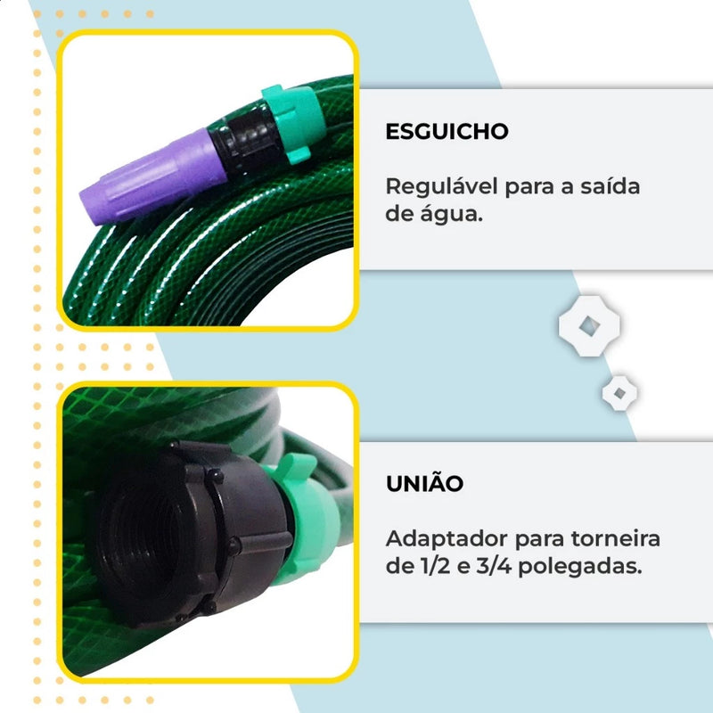 Mangueira de Jardim Trançada Poliflex Resistente e Flexível