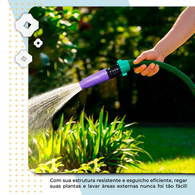Mangueira de Jardim Trançada Poliflex Resistente e Flexível