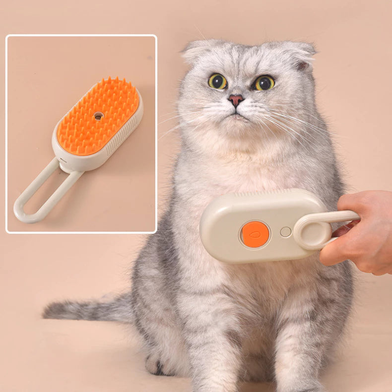 Escova A Vapor Para Pets Cães 3 Em 1 !