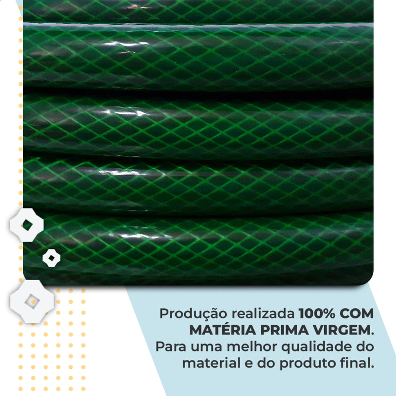 Mangueira de Jardim Trançada Poliflex Resistente e Flexível